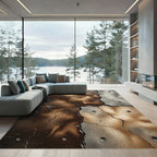 Cracked Metal Earth Tones Rug