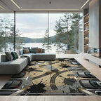 Muddy Tire Tracks Parking Lot Rug