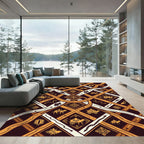 Golden Camel Caravan Geometric Ochre Rug