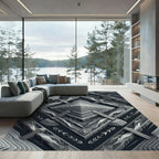 Monochromatic Geometric Layered Abstract Rug