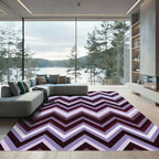 Crimson Purple Gradient Chevron Rug