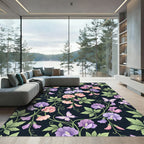 Whimsical Sweet Pea Butterfly Garden Rug