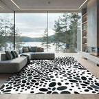 Monochromatic Oval Burst Abstract Rug