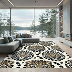 Bold Leopard Face Spots Rug