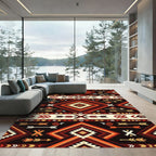 Bold Terra Cotta Southwestern Arrow Diamond Rug