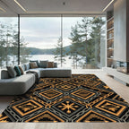 Gold Chain and Geometric Arrow Diamond Rug