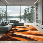 Warm Ochre Desert Dune Horizon Rug