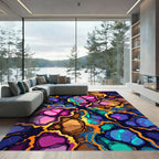 Vibrant Cosmic Amorphous Abstract Rug