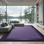 Amethyst Textured Layered Rectangle Frame Rug