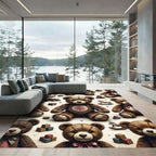 Whimsical Teddy Bear Toy Patchwork Rug