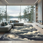 Celestial Swirl Galaxy Starry Night Rug