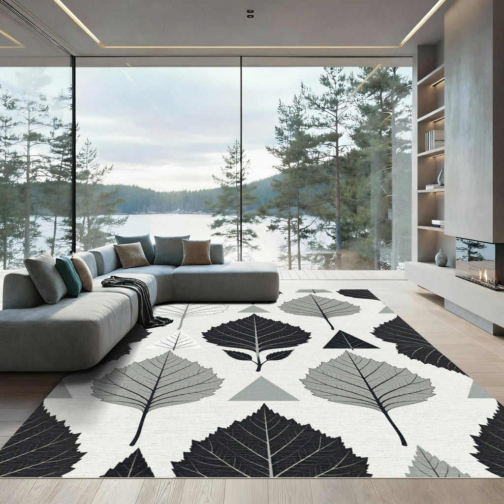 Monochromatic Leaf and Triangle Geometric Rug