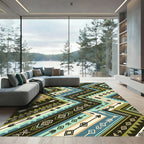 Chevron Arrow Earthy Tone Geometric Rug