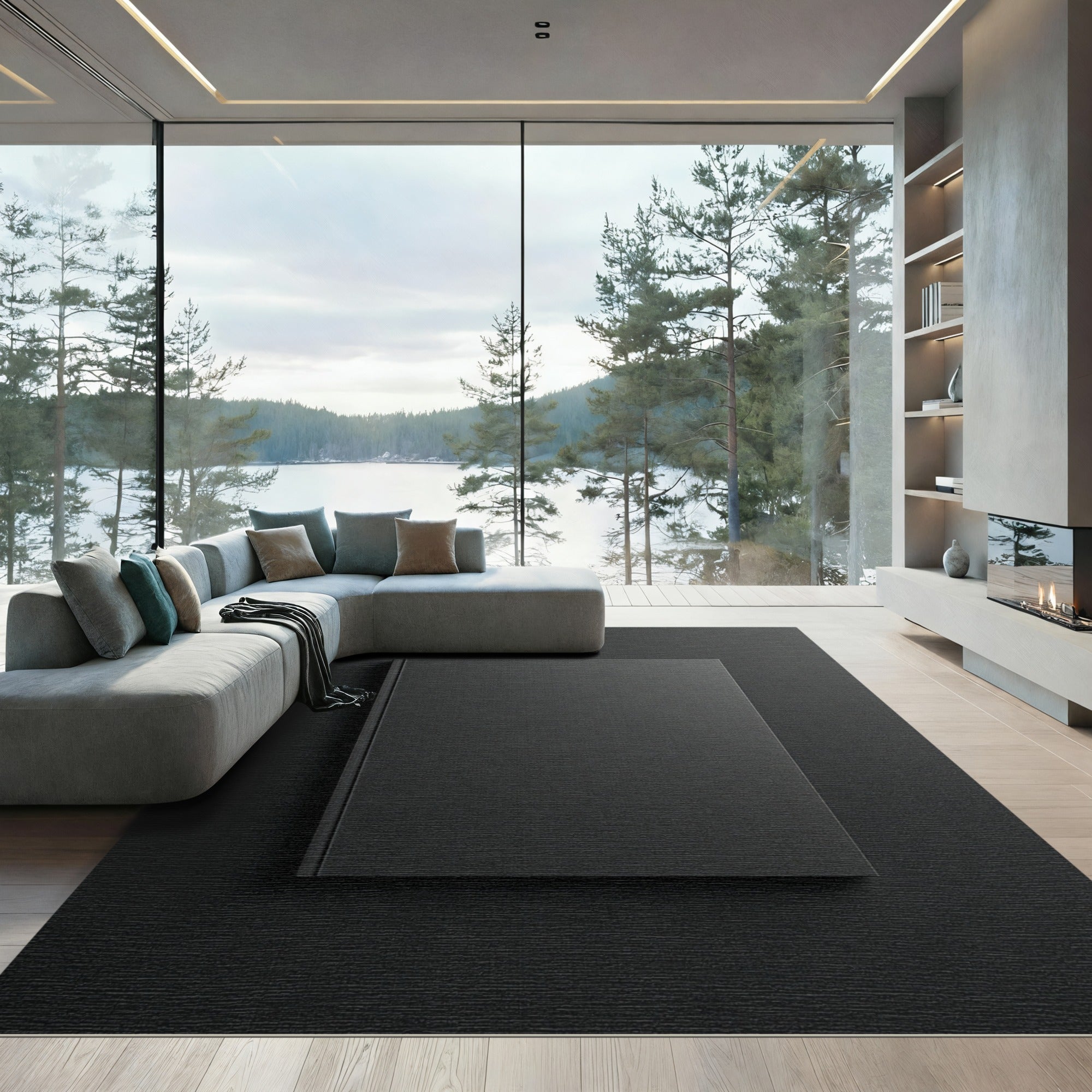 Matte Black Hardcover Book Rug