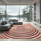 Concentric Shell Ring Ripple Rug