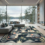 Whimsical Forest Mouse Illustration Woodland Art Rug