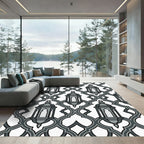 Gray Lantern Trellis Repeating Rug