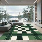 Emerald Forest Plaid Checkered Rug