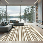 Classic Neutral Stripe Arrangement Rug