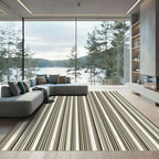 Neutral Tonal Vertical Stripe Rug