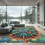Desert Bloom Cactus Garden Rug