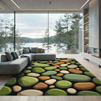 Earthy Tones Smooth Pebble Pile Rug