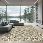 Abstract Pixelated Checkerboard Tone Rug