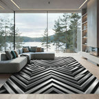 Metallic Chevron Reflection Rug