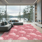 Pink Lollipop Snowfall Candy Rug