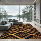 Earthy Diamonds Cubes Staircase Rug