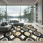 Retro Interlocking Chain Link Rug