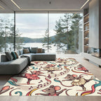 Whimsical Ballerina Mouse Musical Ribbon Art Rug
