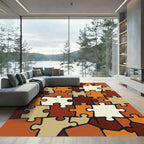 Autumn Tones Puzzle Pieces Rug