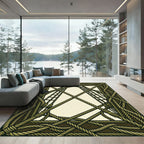 Nautical Rope Frame Bordered Rug