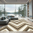 Shaded Earth Tone Chevron Vibe Rug