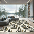 Earthy Olive Branch Medley Rug