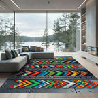 Vibrant Arrow Tribal Geometric Collection Rug