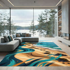 Coastal Dunes Ocean Wave Art Rug