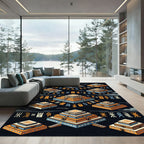 Ancient Pyramid Hieroglyph Collection Rug