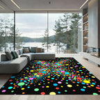 Colorful Polka Dot Burst Rug