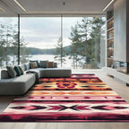 Tropical Hibiscus Feather Stripe Rug