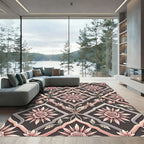 Rose Blossom Lattice Rose Garden Rug