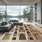 Tiered Archway Geometric Medallion Rug