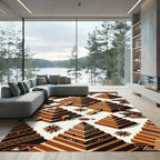 Brown Terracotta Step Pyramid Decolement Rug