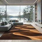 Golden Sand Dune Waves Rug
