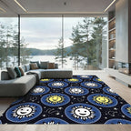 Sunny Cartoon Celestial Circles Rug