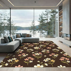 Vintage Cream Pink Floral Bloom Rug