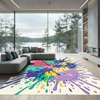 Vibrant Splatter Abstract Splash Rug