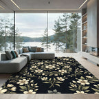 Cream Floral Vine Scroll Rug