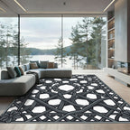 Intricate Dark Gray Celtic Knot Rug